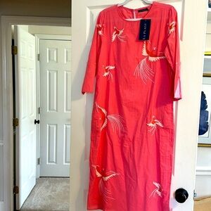 Two beautiful size large navy and xl coral dresses